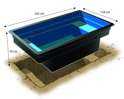 Quadra C2 1500 literes műanyag tómeder