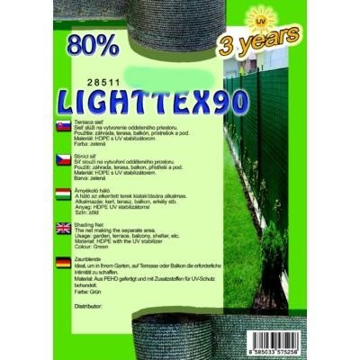 Belátásgátló, szélfogó és árnyékoló háló LIGHTTEX 90 1,8 m x 50 m 80% / 28511