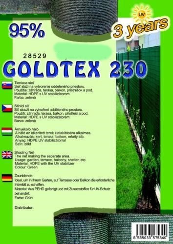 Belátásgátló, szélfogó és árnyékoló háló GOLDTEX 230 1 m x 10 m 95% / 28525