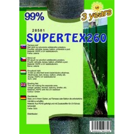 Belátásgátló, szélfogó és árnyékoló háló SUPERTEX260 1,5 m x 50 m 99% / 28582