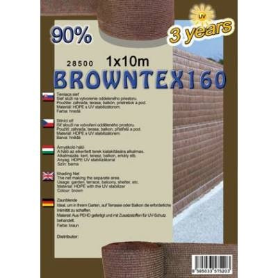 Belátásgátló, szélfogó és árnyékoló háló Browntex 160 1 m x 10 m 90% / 28591